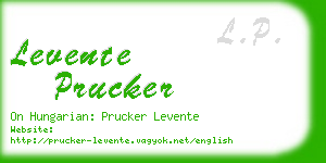 levente prucker business card